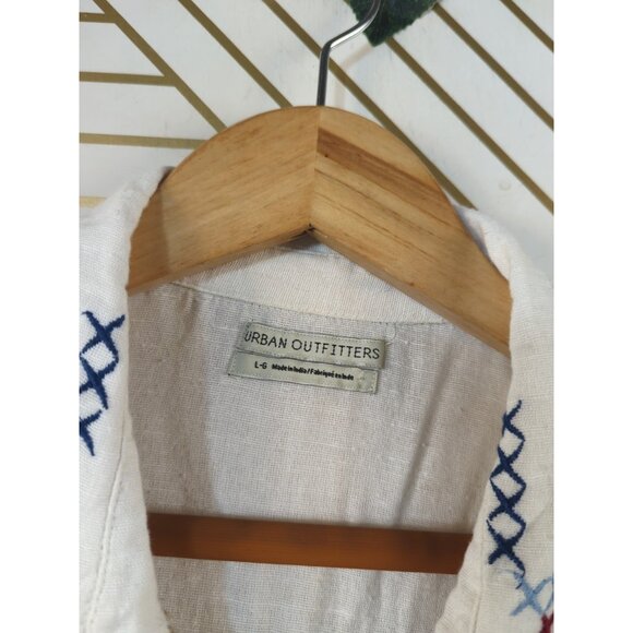 URBAN OUTFITTER'S Women's Willow Embroidered Button Through Shirt Collared M REA - Picture 4 of 7